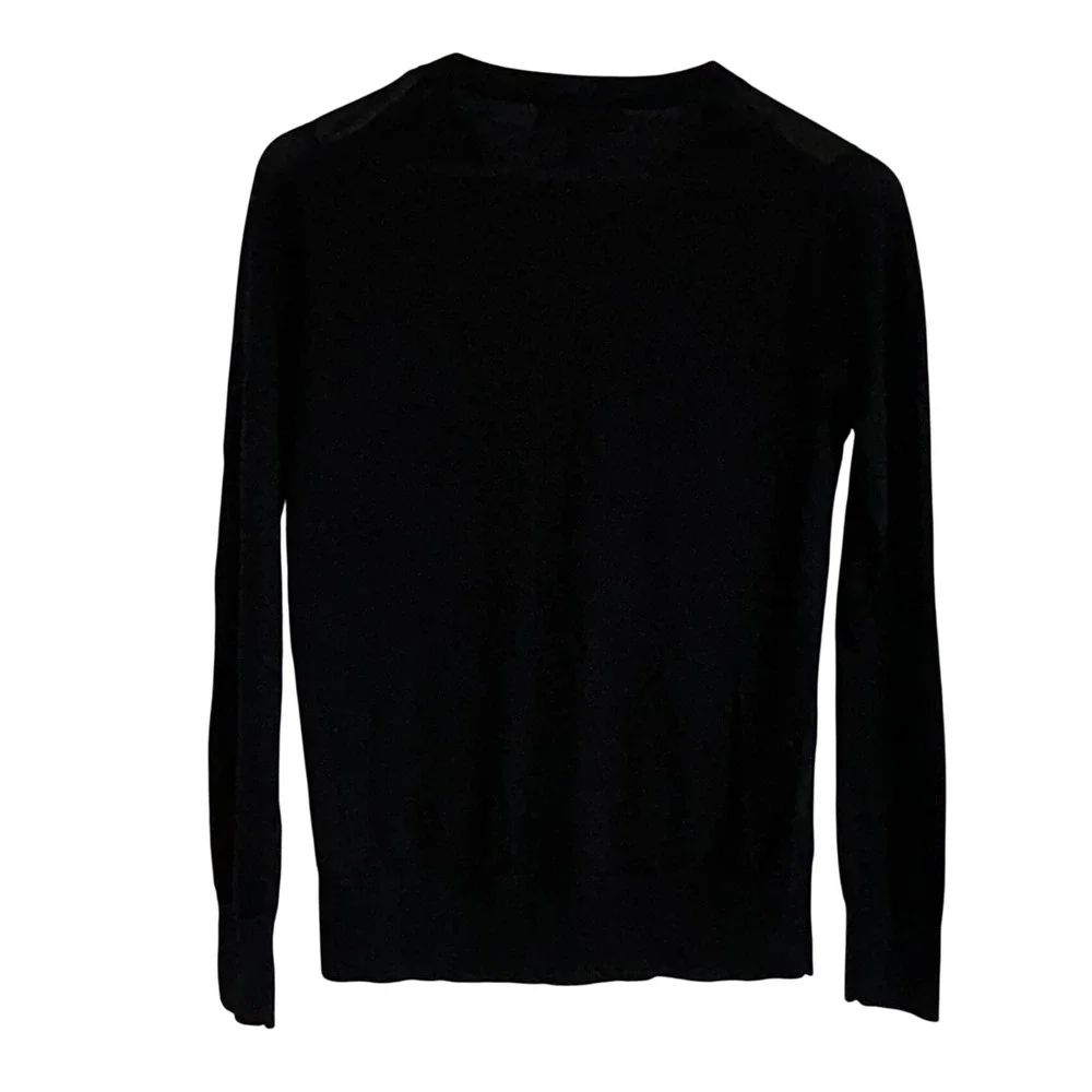 Banana Republic Mens Silk Cashmere Crew Neck Sweater Black Small RN 54023